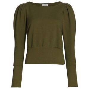 AG 🇲🇽 Adriano Goldschmied The Walker Fitted Puff-Sleeve Sweatshirt